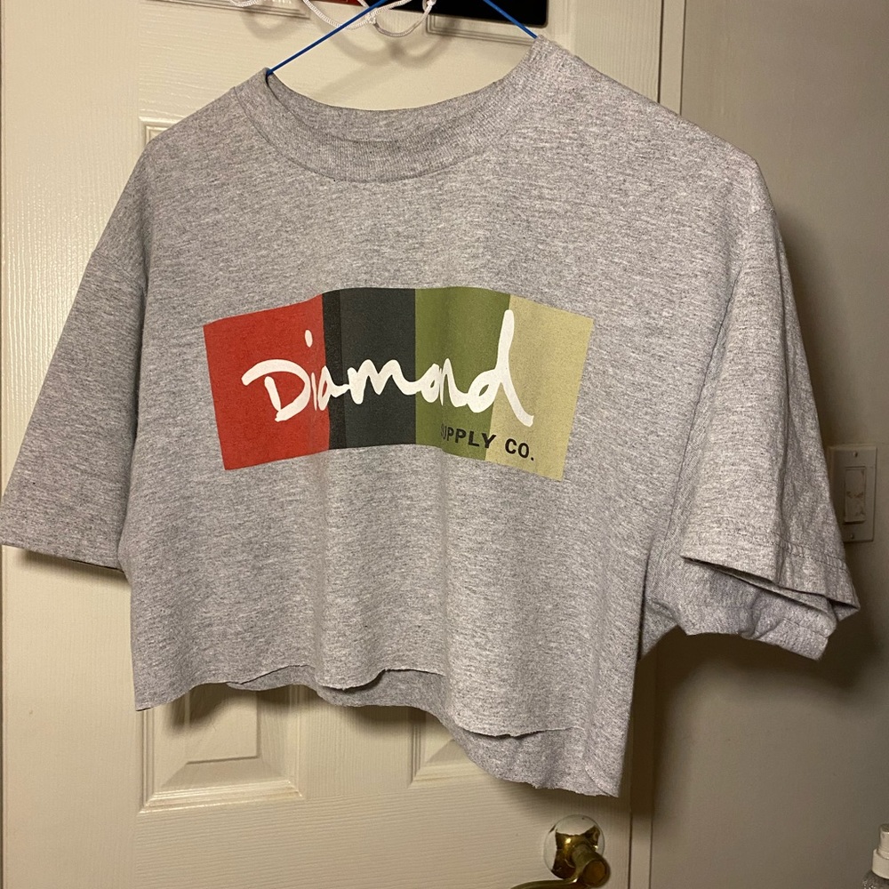 Diamond Supply Co. Crop Tee Gray Women’s